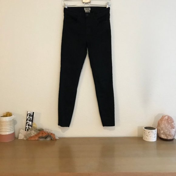 L'agence Margot High Rise Skinny Jeans in Black - Picture 5 of 7